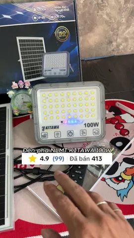 Đèn Pha Năng Lượng Mặt Trời Chống Chói 100W DP15.100 KITAWA Chiếu Sáng Xuyên Đêm Chống Nước IP65 #xuhuong #fpy #anhchoyen #dennangluong #dennangluongmattroi 