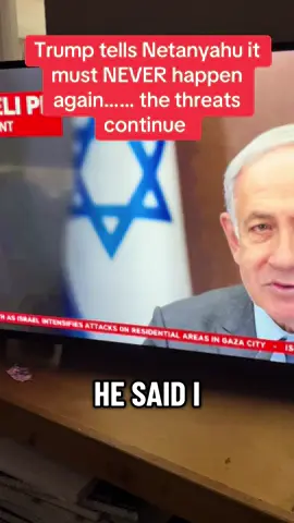 Trump is defied by Netanyahu . After Trump told him this won’t happen again , Netanyahu disrespected him by announcing publicly that Israel WILL strike any country  #usanews #israelwarcrimes #qatarnews #netanyahu #israelnews 