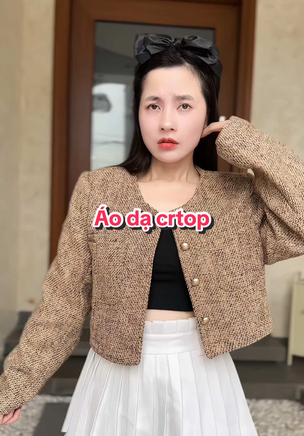 Áo dạ tweed dáng crotop#review #thơitrangnuhottrend #viral #thơitrangnu  @Mai Review Đồ Xinh 