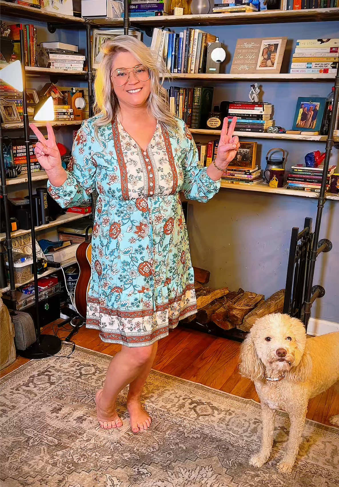Women's Ethnic Floral Pattern Button Front Ruffle Hem Dress, Casual Boho Fashion Bishop Sleeve Tie Front V Neck A Line Short Dress for Beach Holiday Vacation, Bohemian Ladies Long Sleeve Clothes for All Seasons, Womenswear, Casual Loose Dress #BohoDress #FloralVibeFashion #BohemianStyle #tiktokshopcreatorpicks #elevatedhome   