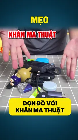 #Mẹo review 866 | Mẹo dọn đồ siêu gọn với khăn ma thuật tự dính 😲