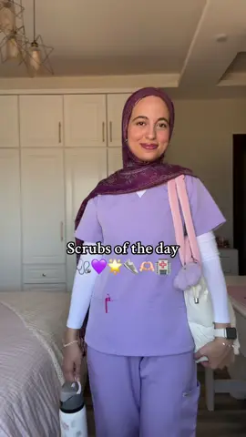Scrubs of the day 💜💜#doctorsoftiktok #medtok #scrubsoftheday #womeninmedicine #healthcaregirlies 