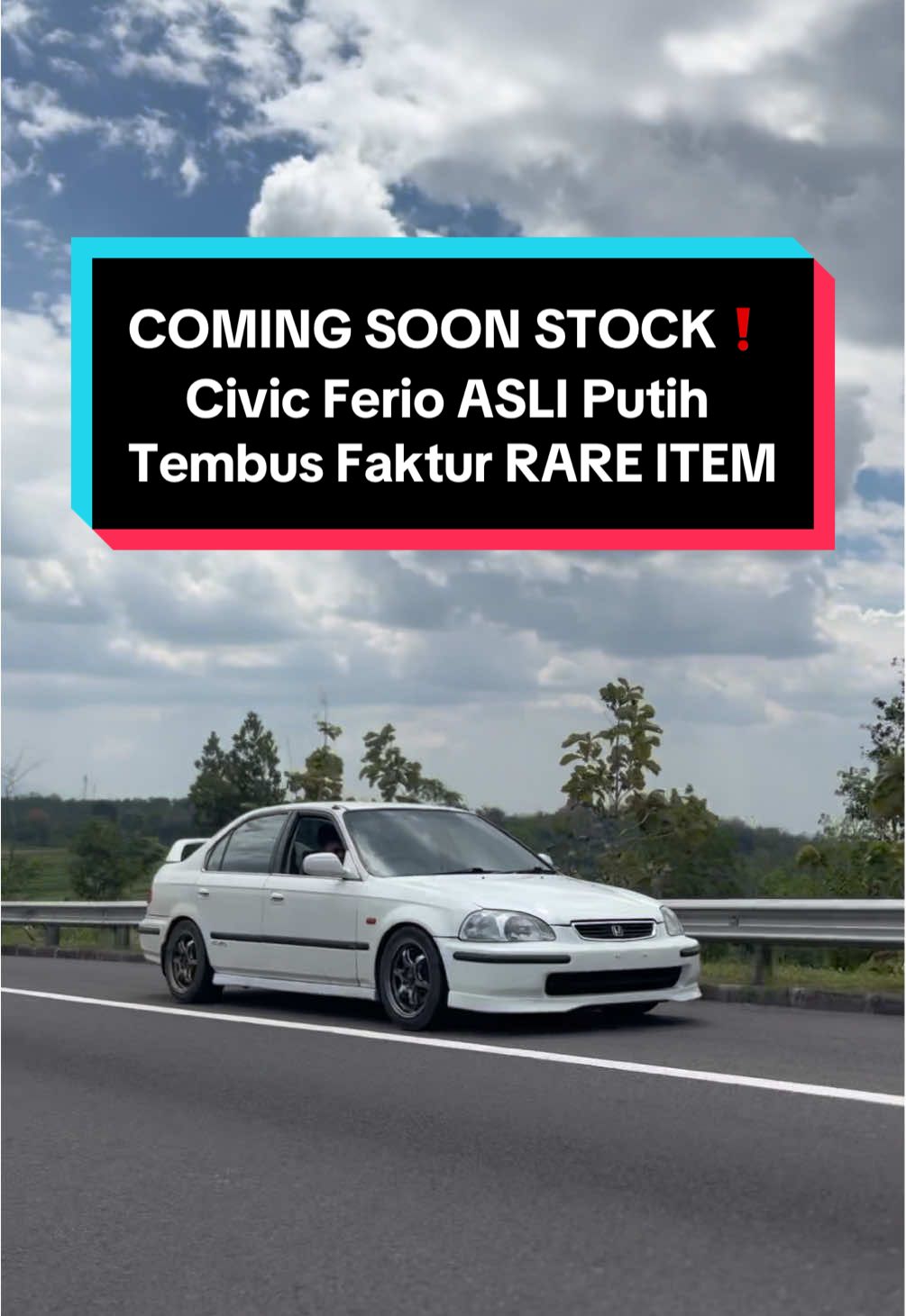 INCOMING STOCK❗️ RARE ITEM‼️ Civic Ferio Th 97 Manual 😍 ASLI PUTIH TEMBUS FAKTUR 🔥 Very Good Condition 🤩 Surat Lengkap, Siap Pakai Jarak Jauh 🥰 Spek & keterangan lengkap bisa DM / WA yaa Juragannn 🥰 IDR (Serious Buyer Pasti Langsung Telfon) Siap kirim” keseluruh wilayah Indonesia dgn amanah❗️ ☎️ RESPON CEPAT TELP / WA 089662287744 #kutibagarage #civicferio #ek4door #feriogang #fyp 