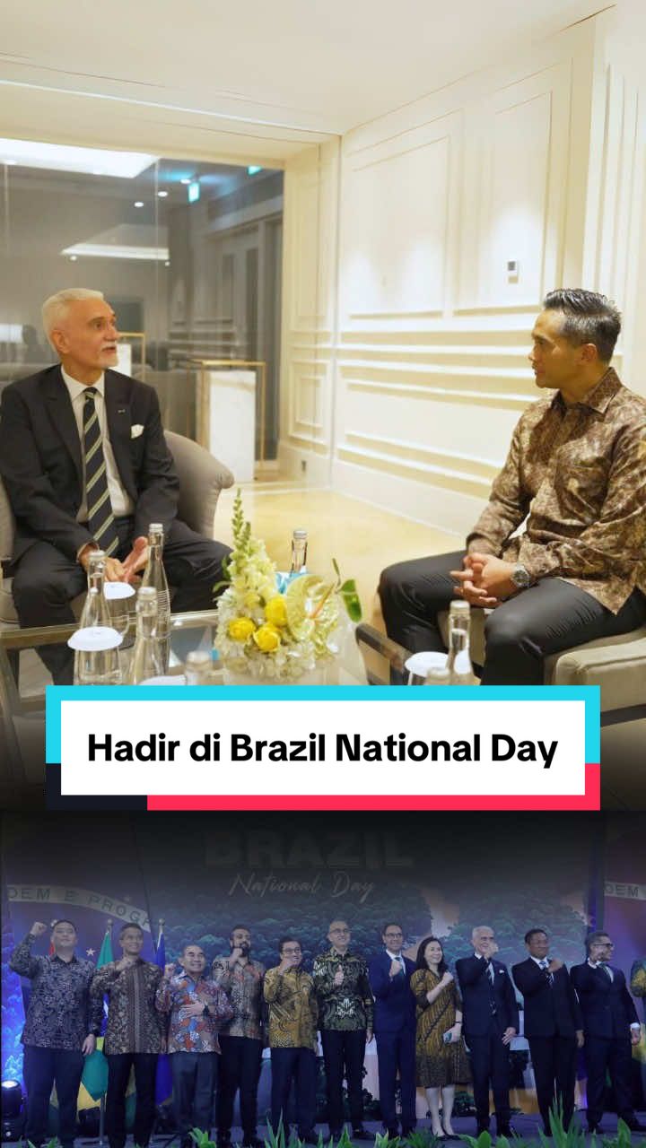 Hadir di Brazil National Day. Ini adalah peringatan hari kemerdekaan Brazil. Saya diundang oleh Dubes Brazil untuk Indonesia H. E. George Monteiro Prata, bersama banyak sekali tokoh Indonesia. Di sana saya bertemu dengan banyak sahabat seperti Wamen Lingkungan Hidup Diaz Hendropriyono, dan lain-lain. Banyak juga teman dunia usaha Brazil. Karena saat Pak Presiden Prabowo lawatan ke sana, saya turut mendampingi. Banyak kesepakatan yang dibuat dengan Brazil yang kuat di bidang ketahanan pangan dan ketahanan energi.  Ke depan, hubungan Indonesia dan Brazil akan makin erat, apalagi sama-sama ada di BRICS juga. Semoga ini akan membawa semakin banyak kerjasama perdagangan dan investasi. Yang pada ujungnya akan menumbuhkan ekonomi, membuka lapangan kerja dan menghadirkan kesejahteraan. #Kadin #KadinIndonesia #Brazil #BrazilNationalDay