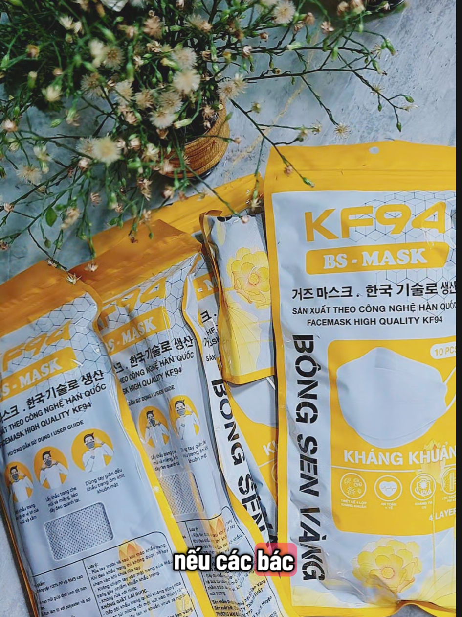 khẩu trang bông sen vàng kf94 đang khuyến mãi giá tốt  các bác săn ngay nhé #giadungminhduong90 #thinhhanh #xuhuong #khautrangbongsenvang #khautrangkf94 