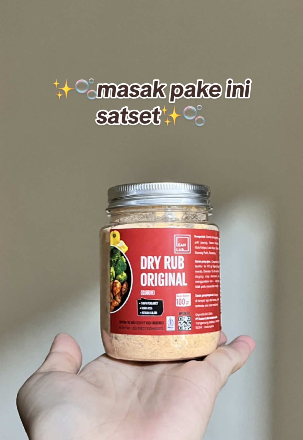 btw bisa buat ikan , tempe, sapi dan sgala jenis masakan. aku yang gapinter masak aja bisa bikin masakan seENAK ini loh 😭😭🤗 #dryrub #leanlab #resepsimple #idemasakan #satset 