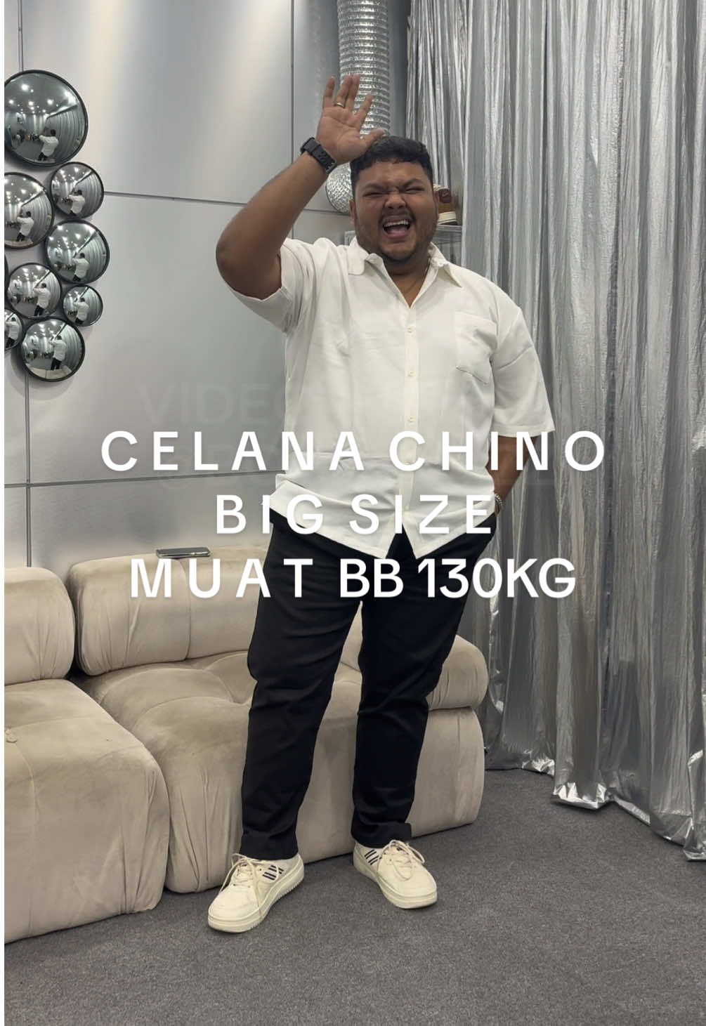 celana chino bigsize muat sampe bb 130kg, bahan melar adem warna cakep #celanachino #chino #chinopants #celanapanjang #bigsizefashion 