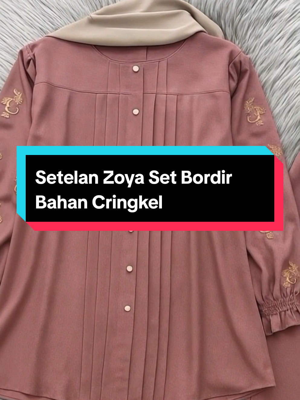 Setelan Zoya Set Bordir Bahan Cringkel setelan wanita ootd bajusetelan wanitavmotif elegan #OOTD #BajuMuslim #FashionHijab #AffiliateTikTok #ootdkece 