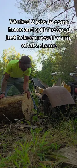 23 ton of blacktop by hand, then to the second job, then 2 hours of splitting firewood cause I like my house at 80 degrees during the winter #singlelife #countrylife #bluecollar #grind #nohelp 