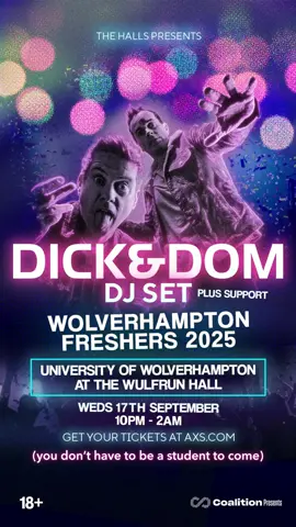 @Dick and Dom DJ Set - 17th September 2025 Visit our website to get your tickets!  @University of Wolverhampton  #dj #freshers #uni #wolverhampton #housemusic 