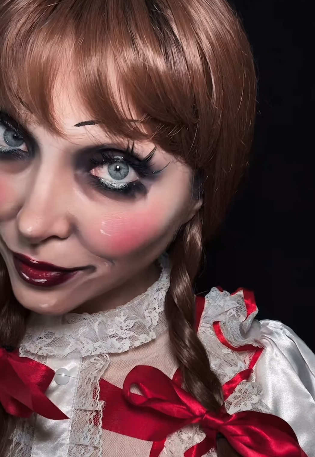 The transformation: Annabelle doll makeup #annabelle #halloweenmakeup #horror #theconjuring #halloween @Warner Bros. @The Conjuring 