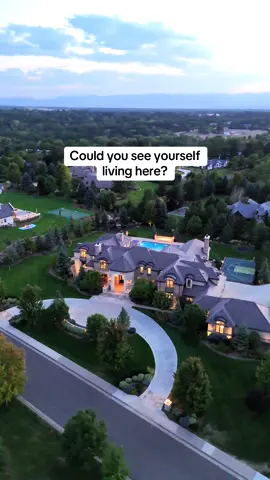 This $9.5M estate has major curb appeal out front, but the backyard is hard to top with a pool, spa, pickleball court, and stunning fire features!  #luxury #homes #mansion #backyard 