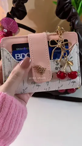 PINK FLORAL SHORT WALLET 🌸🍒 Cute, compact, and oh-so-chic💗Pwede pang gift sa Christmas ☺️ #pinkwallet #shortwallet #walletforwomen #xmasgiftideas #fyp 