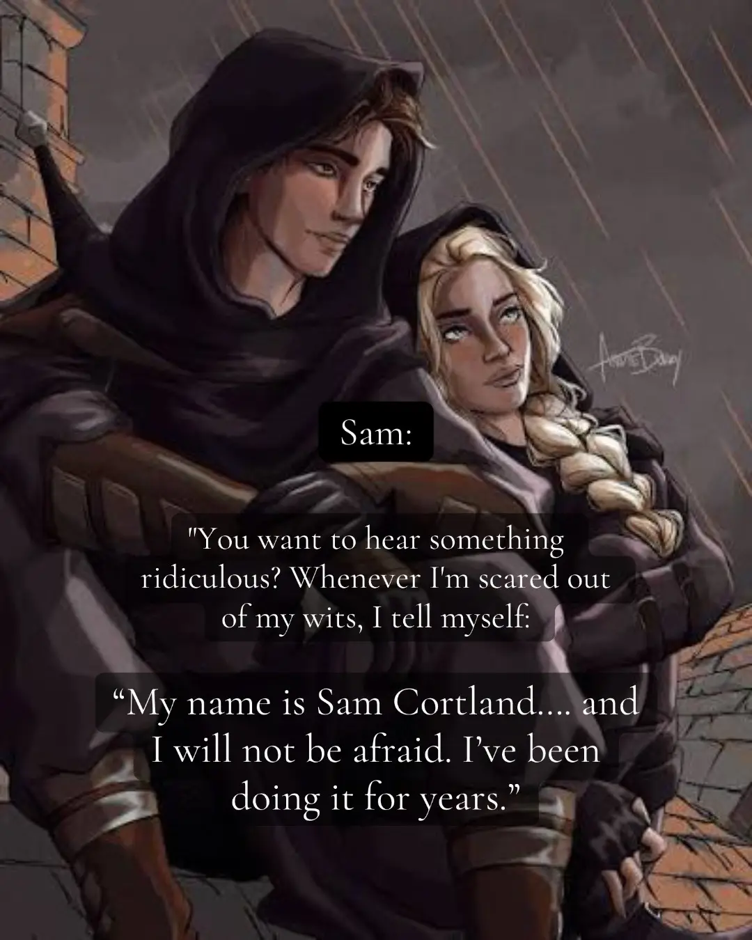 Excuse me.. while I cry myself to sleep, again. 😭 Art by:  •@julxluna  •@andieburky  #throneofglass #samcortland #aelingalathynius #BookTok #booktokfyp 