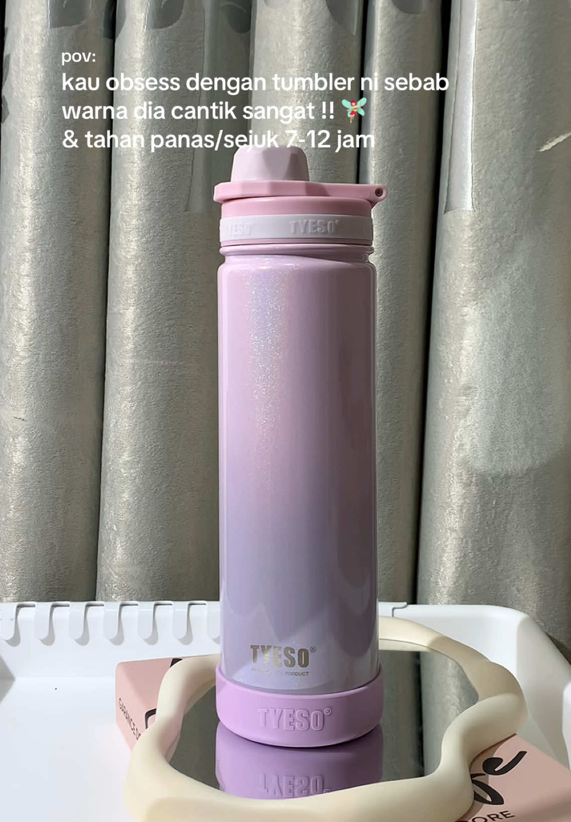 gradient color dia cantij sangat 😮‍💨🫶🏻 #tyesotumbler #tyesoviral #tumblerviral #tumblercantik #botolair 