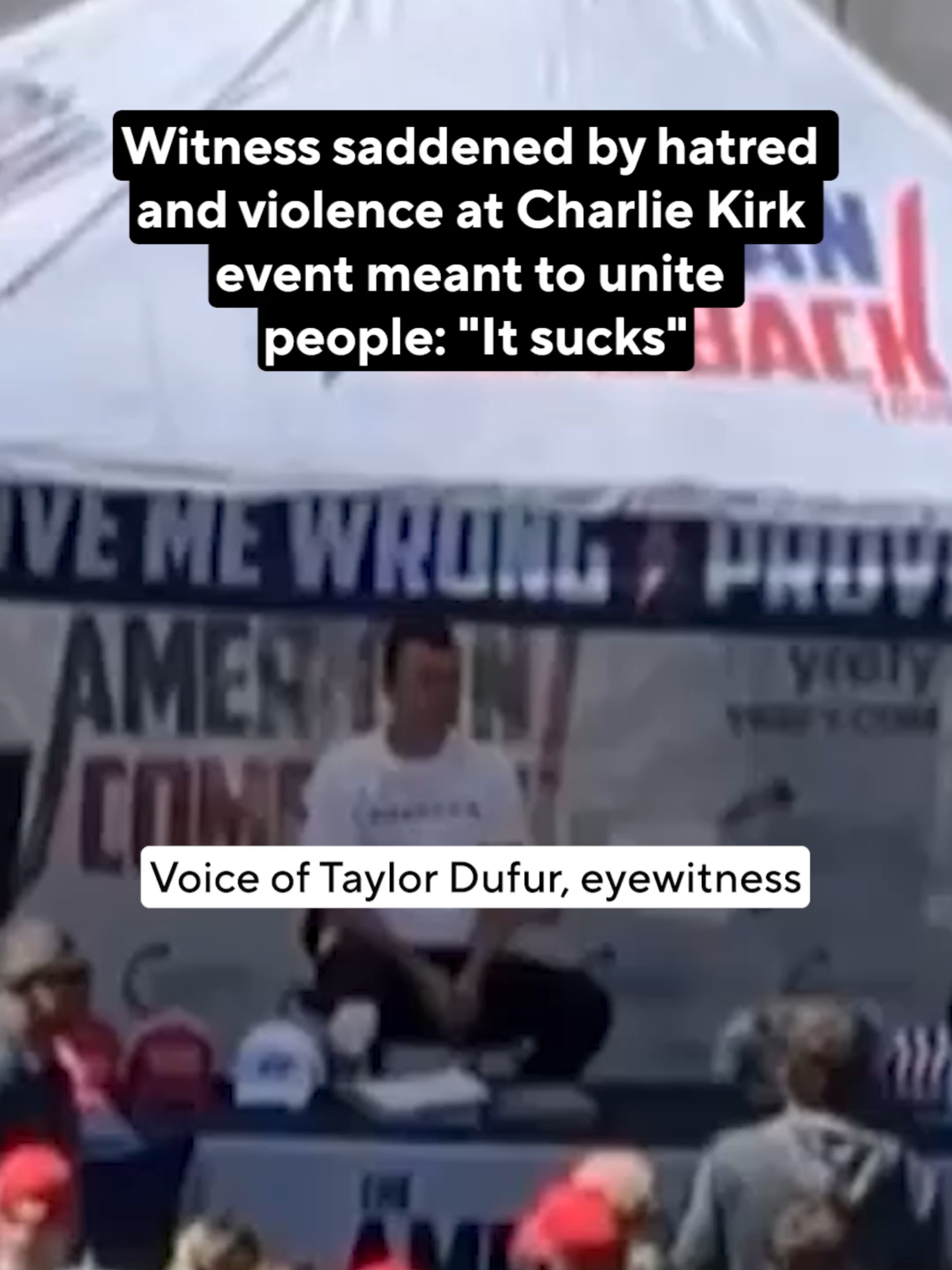 Taylor Durfur was attending the event at Utah Valley University hosted by conservative activist and Turning Point USA co-founder Charlie Kirk when Kirk was fatally shot. 