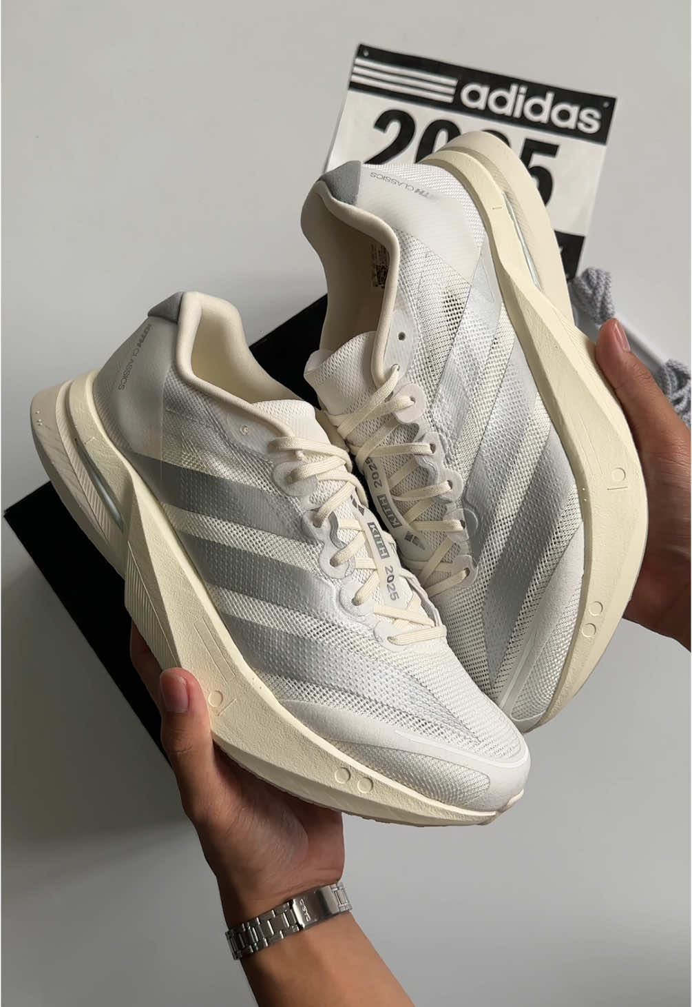 Closer look at the Kith x Adidas Adizero Boston 13. Now available in-stores & online. #fyp #foryoupage 