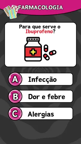 Quiz farmacologia #quiz #farmacia #remédios #perguntaserespostas 