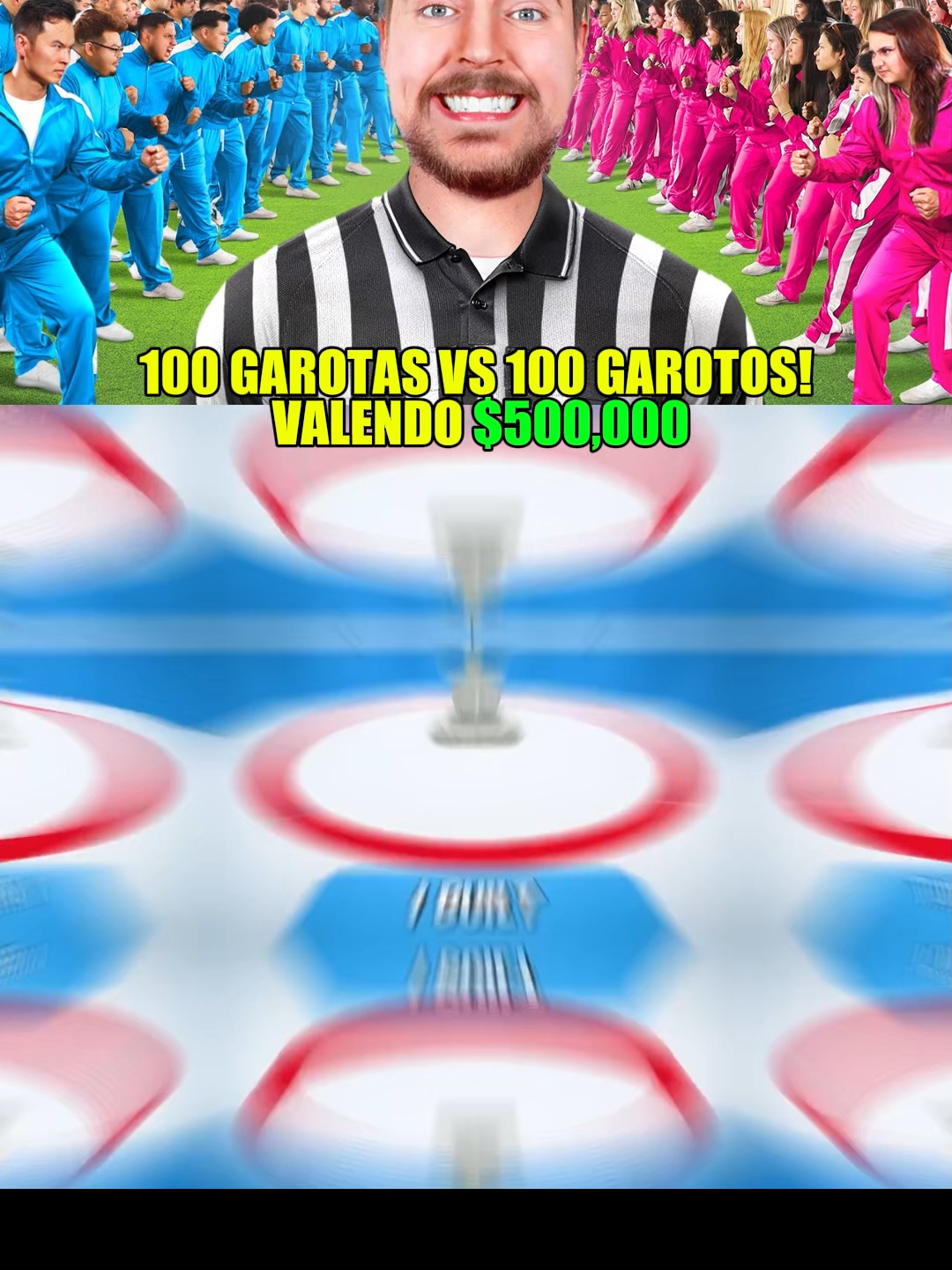 100 GAROTAS VS 100 GAROTOS! VALENDO $500,000 #mrbeast #cortes