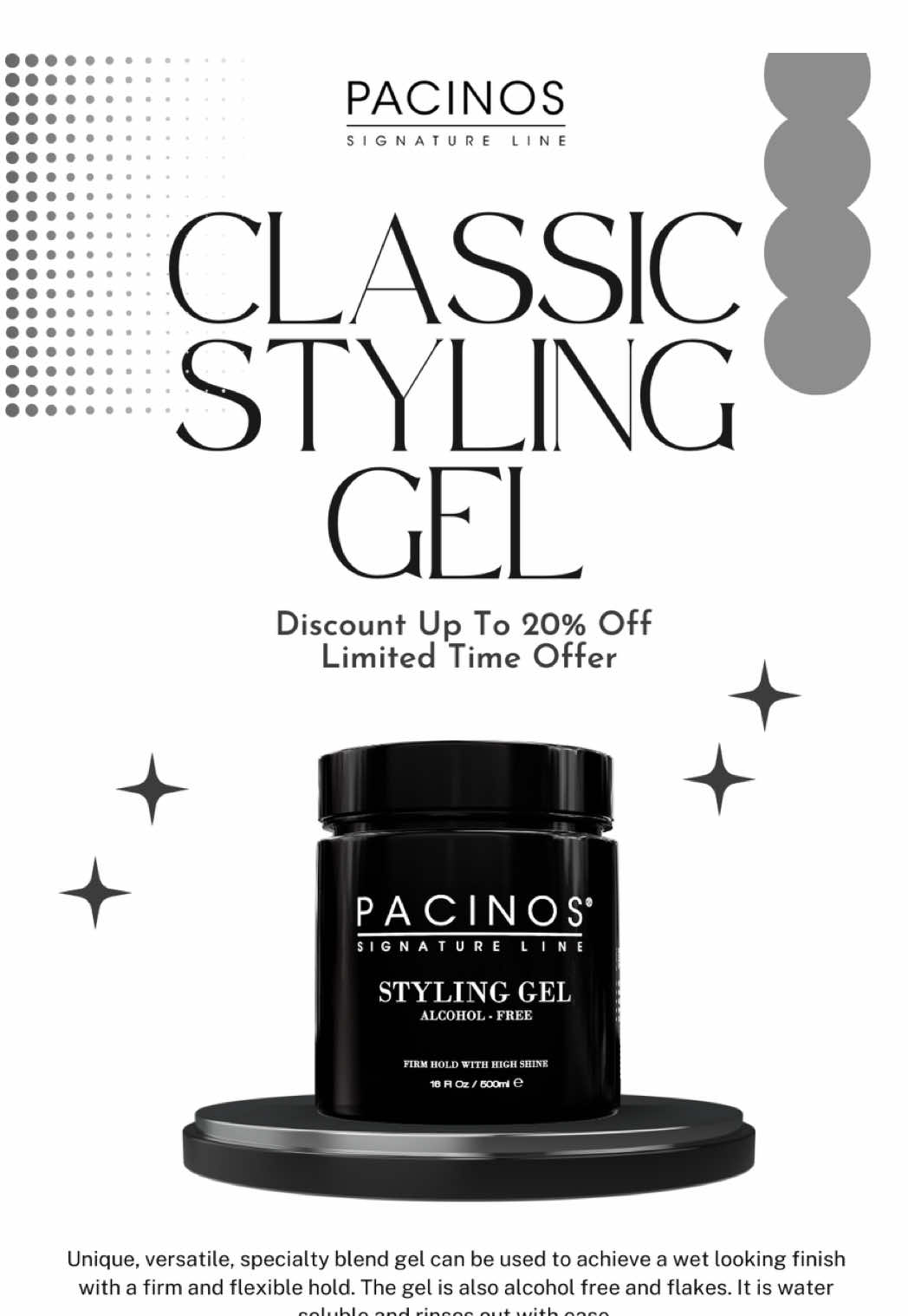 “Patchy styles? Nah, we don’t do that here. 💪 Pacinos Classic Styling Gel = strong hold, no flakes, clean finish. 🔥 #Pacinos #ClassicStylingGel #TikTokMadeMeBuyIt”