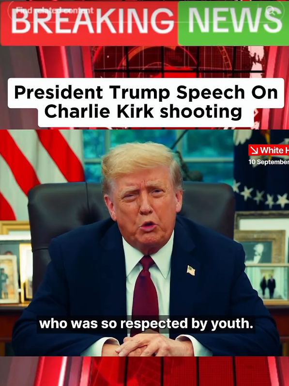 Breaking news Trump on Charlie Kirk #charlie #trump #breakingnewsviral #news #breaking 