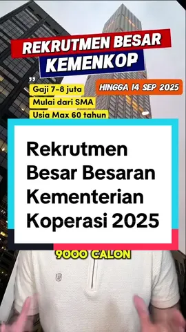 Rekrutmen Besar Besaran Kementerian Koperasi 2025 #lowongankerja2025 #infoloker2025 #managementtrainee #freshgraduate 
