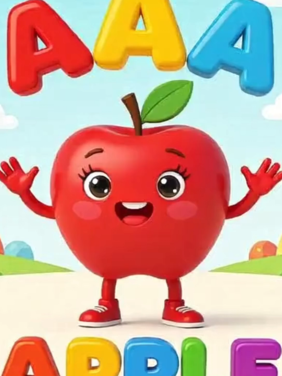 AAA Apple song,a is for Apple AAA Apple song  ABC SONG with sounds for kids,English learning video for babies #foryou #preschoollearning #educational #kids #kidssongs 