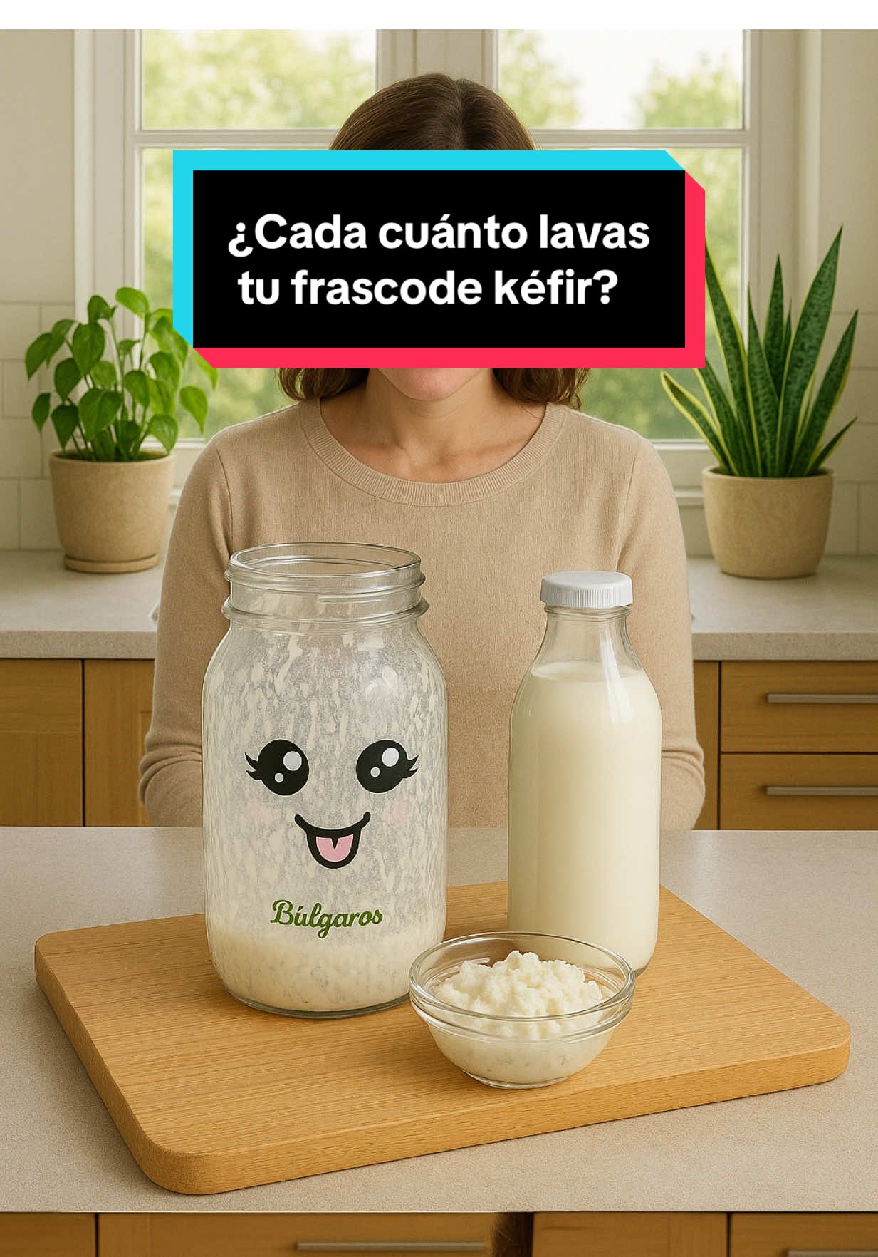 ¿Cada cuánto lavar el frasco del kéfir?  No es necesario hacerlo todos los días. Sabías que un poco de biofilm (esa capita que queda en el frasco) protege al cultivo y mantiene estable la fermentación?#Kéfir #bulgarosdeleche #probioticos #saludybienestar #microbiotaintestinal 