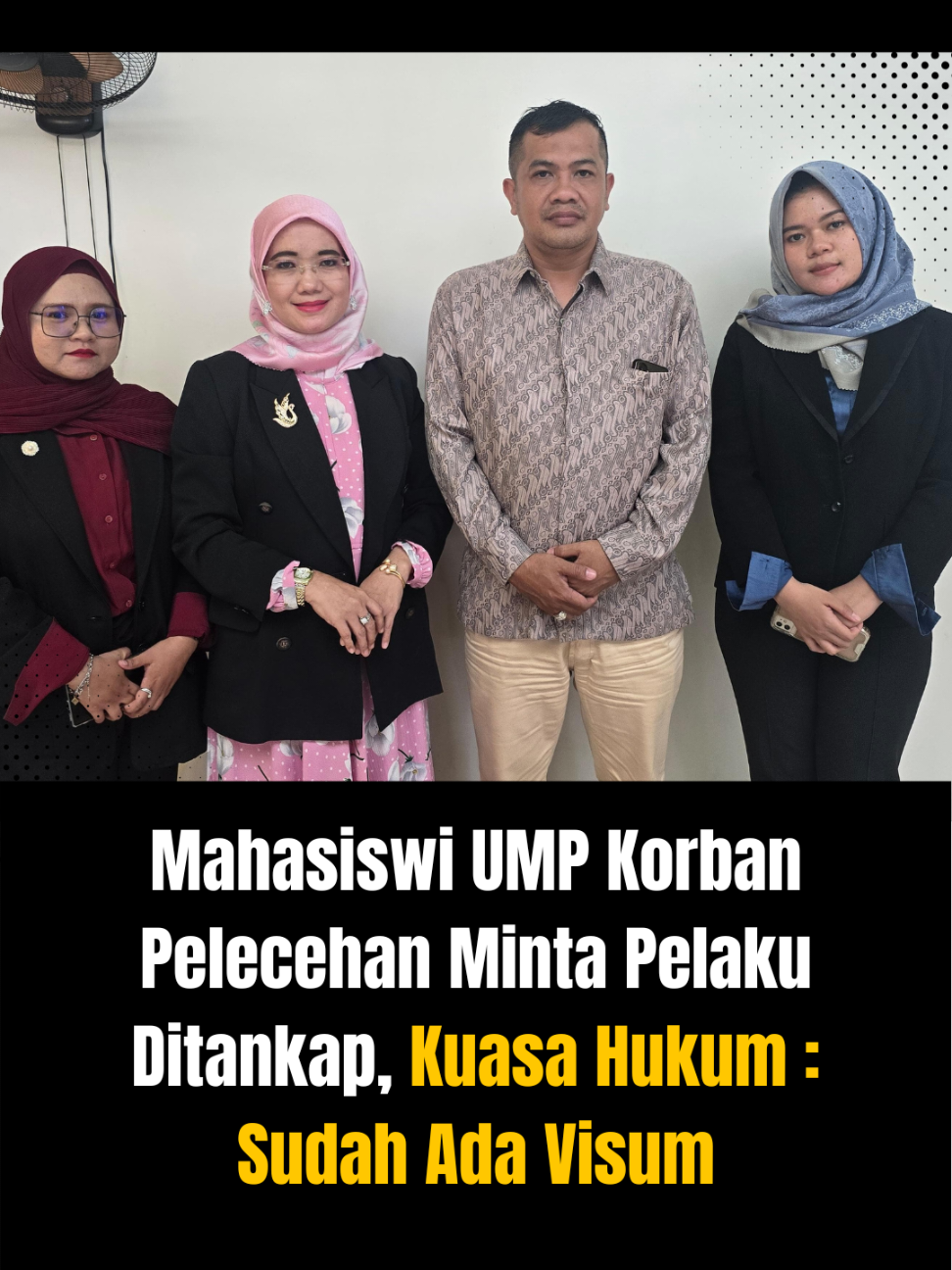 Mahasiswi Universitas Muhamadiyah Palembang (UMP) yang menjadi korban dugaan pelecehan seksual saat KKN di Ogan Ilir mendesak aparat kepolisian untuk segera menindaklanjuti kasus ini. Tim Hukum LBH Bima Sakti, yang menampingi korban, telah menyerahkan visum sebagai bukti awal dan meminta penetapan tersangka dalam waktu dekat. Kami berharap proses hukum berjalan dengan transparan dan adil demi keadilan bagi korban.  Penting bagi kita untuk bersama-sama menciptakan lingkungan yang aman dan bebas dari segala bentuk kekerasan.  #UMP  #UniversitasMuhamadyahPalembang  #Mahasiswi  #Viral  #sumsel 