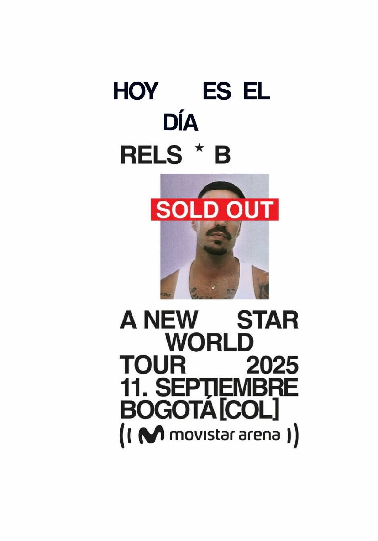 Así va la fila para Rels B en su sold out del Movistar Arena, ya más de 70 personas haciendo filas ¿a qué hora llegarán? #relsb #relsbfan 