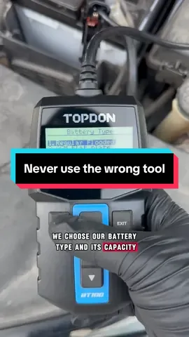 Never use the wrong tool#garagesalefinds #mechanic #car #boat #machineshop TOPDON BT100 battery 🔋 tester