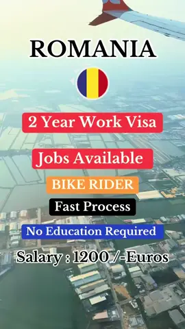 Romania 2 years work permit for bike rider salary 1200/- euro contact us for more information #romania🇷🇴 #pakistan #india #dubai #visa 