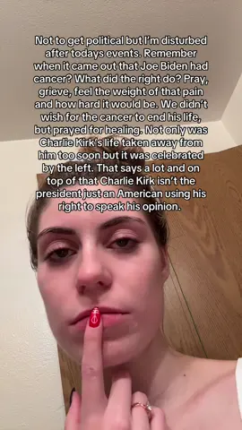 I’m disgusted. Before anyone gets angry I know it’s not ALL of the left acting this way and I also know there probably were some messed up people in the right who celebrated Joe Biden getting cancer. Not the point. The point is the major responses between each side. I’m not even fully right I consider myself in the middle but it’s hard to even wanna associate with the left when a majority act this way over someone’s death. (I know this isn’t my usual content. I actually despise getting into politics but this is getting too far). #ripcharliekirk 