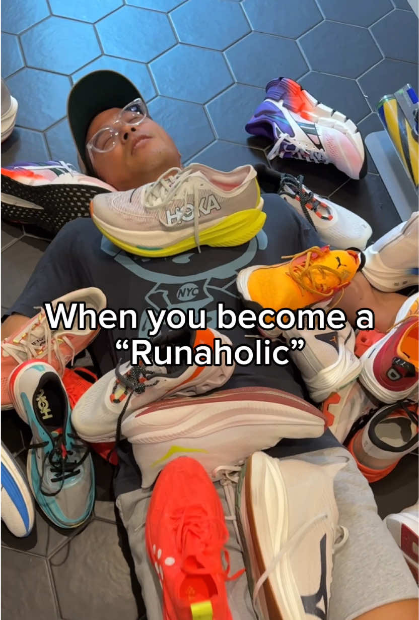 “Runaholic” • Running can really consume you! More shoes, more food, more gear… • • • #runaholic #milkaholic #cchungy