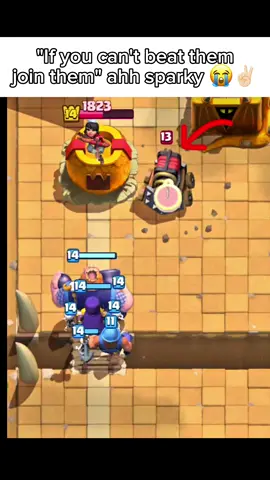 “If you can’t beat em, join em” ahh Sparky 😭 #clashroyale 