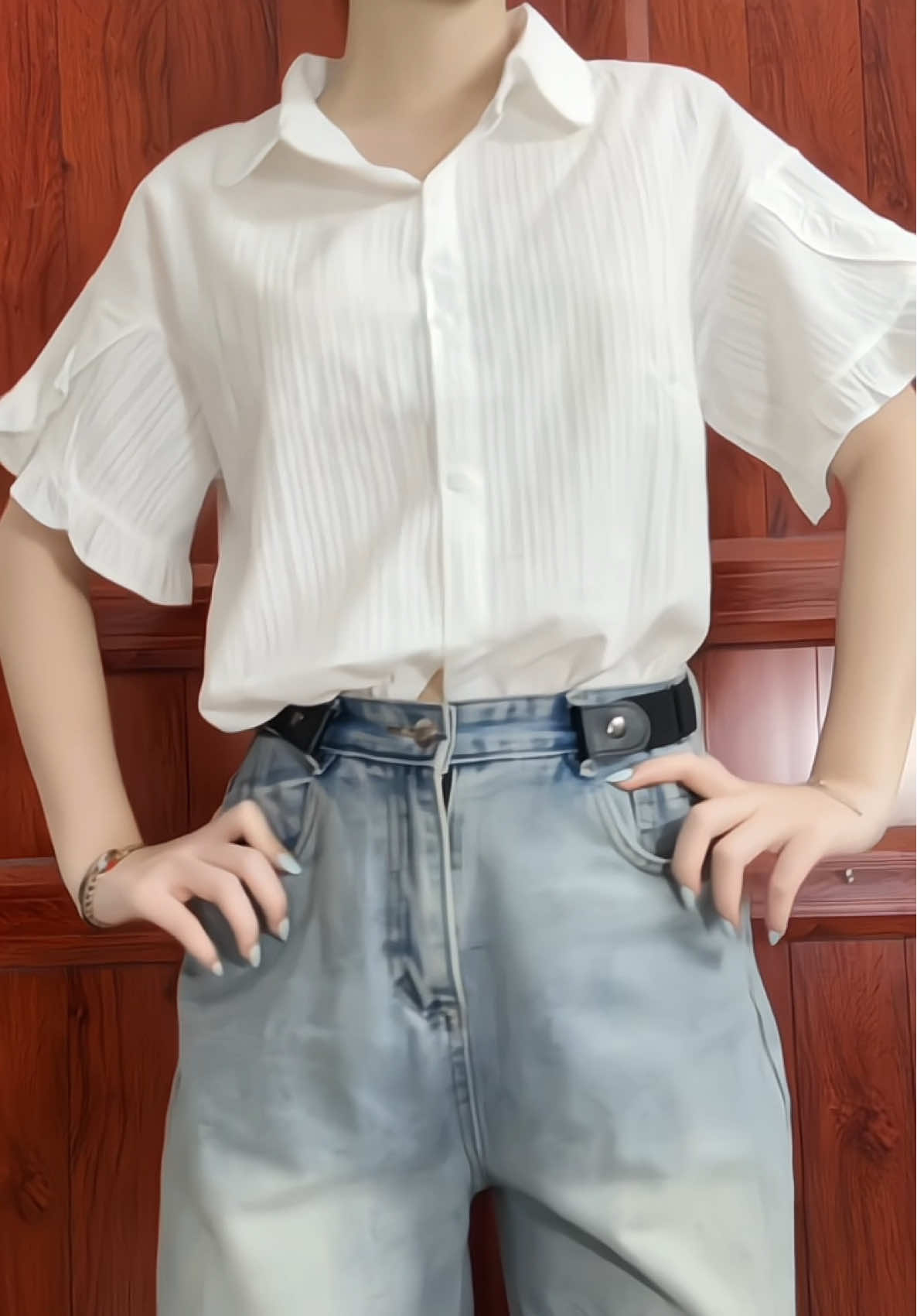 Áo sơ mi dáng xuông qué xinhh#michio #aosomi #aosomicaro #aocongso 