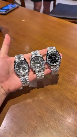 Bộ Ba Thép trắng mặt Dial dễ chơi nhất dành cho AE #watch #donghonam #xuhuong #donghodep #rolex 