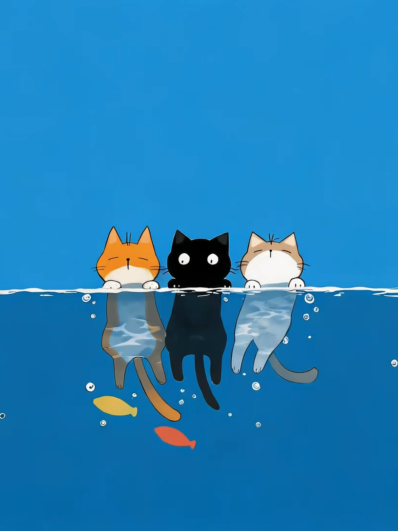 Float into pure purr-fect serenity! 🌊🐱 Watch these adorable kitties drift through dreamy blue waters in our latest animated wallpaper! Bring this tranquil scene to life on your device—tap the link in our bio to download instantly! ✨ https://animawallart.etsy.com #EtsyDigital #LiveWallpaper #CatLovers #Water #CalmVibes #DigitalArt #EtsyShop