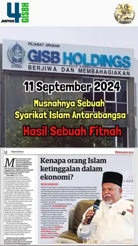 Hari ini sejarah hitam keadilan negara kita terbukti lagi… Setahun lamanya GISBH dipenjara tanpa satu pun kesalahan dibuktikan. Tuduhan demi tuduhan sudah terbukti tiada asas—fitnah menjadi senjata, tetapi kebenaran tetap menang di mahkamah. Namun, malangnya… apabila mahkamah hendak membebaskan kepimpinan tertinggi GISBH, tiba-tiba muncul pula arahan ‘tangan ghaib’ yang mencipta tuduhan baru: penggubahan wang haram didakwah di bawah AMLA. Rakyat kena tanya sampai bila sistem keadilan kita diperalatkan? Sampai bila orang yang tiada kesalahan terus dihukum, hanya kerana ada pihak yang takut dengan pengaruh dan kebaikan mereka? Apa dosa GISBH sebenarnya? Mendidik anak muda dengan akhlak? Membantu rakyat dengan perniagaan halal? Membina ekonomi ummah tanpa bergantung pada sistem riba? Hari ini bukan sekadar GISBH yang dihukum tetapi maruah keadilan negara kita! Jika orang yang tidak bersalah pun boleh dipenjara tanpa bukti, apa jaminan kita rakyat biasa akan dilindungi esok? Bangkitlah rakyat Malaysia, ini bukan isu GISBH semata-mata. Ini isu keadilan, isu kemanusiaan, isu masa depan negara!