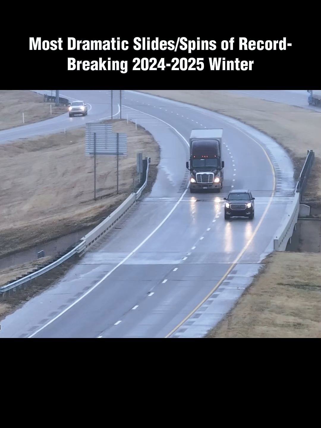 Most Dramatic Slides/Spins of Record-Breaking 2024-2025 Winter #storm #snow