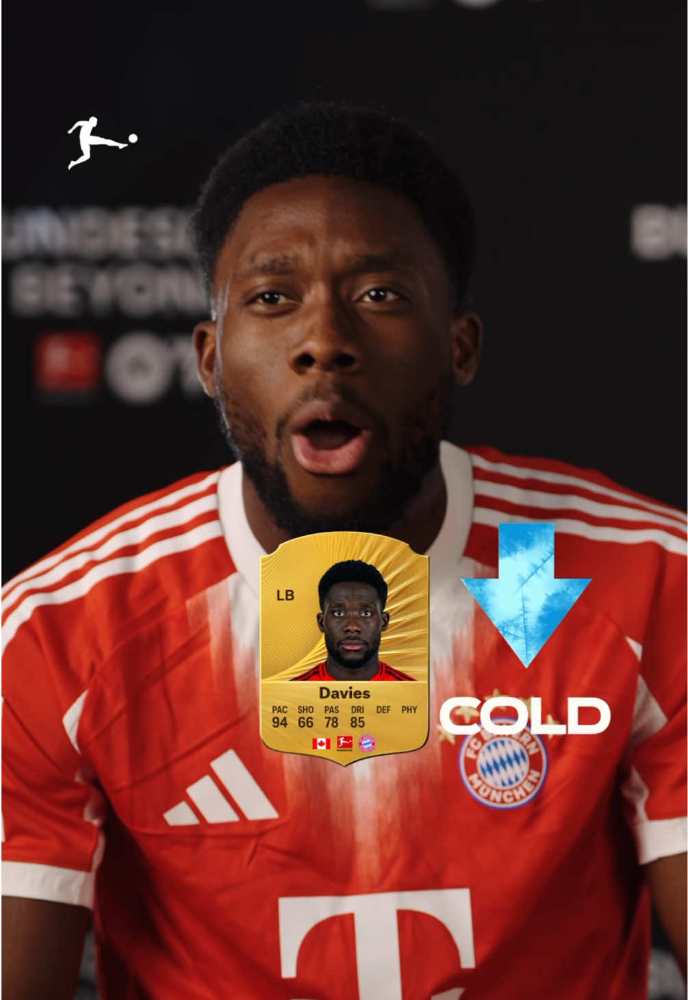 Alphonso Davies has mixed feelings 🤣↕️ 