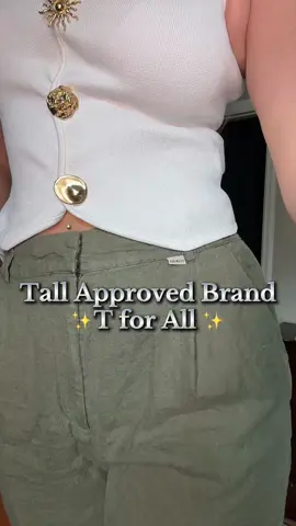 @tforall_official coming in clutch with some gorgeous 38 inseam pants, the first two are the Bali linen pants in olive green and sand, then the last pair is the sura off white denim. Which is your favorite? #tall #tallgirl #tallwomen #tallootd #tryonhaul 