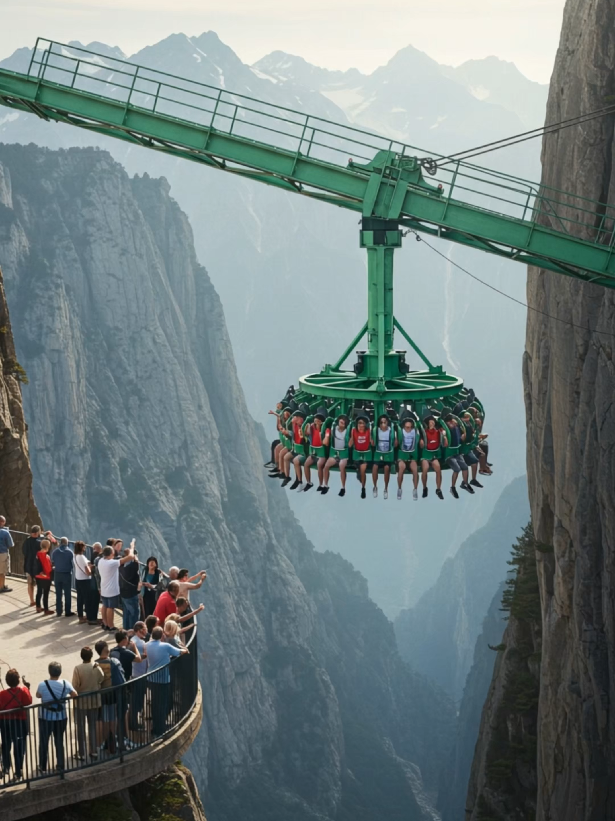 ⚠️🎢 World’s Scariest Ride — 360° Air Swing Bungee of Terror! 💥😱 #shorts  