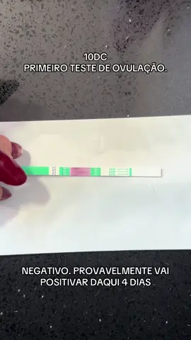 Primeiro teste de ovulação do sexto ciclo de tentativas. #ovulacao #periodofertil #gravidez #tentantes #bebe 