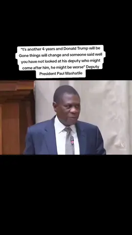“t's another 4 years and Donald Trump will be Gone things will change and someone said well you have not looked at his deputy who might come after him, he might be worse” #Deputy #President Paul #Mashatile “So don't entertain this idea that in 4 years we will be fine #trump  will be gone, if JD Vance comes I'm not sure if we will be better off” #paulmashatile #news #newslivesa #newsstories #SouthAfrica 