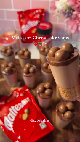 Malteser Cheesecake Cups 🍫🐻✨ #dessertcups #cheesecake #EasyRecipes @Maltesers 