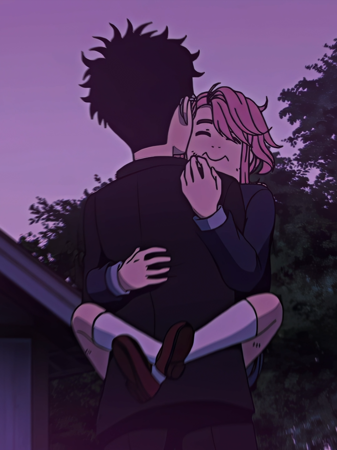 Aira doesn't want to let go of okarun 😂🥰 #aira #okarun #dandadan #oniven #hanasq 