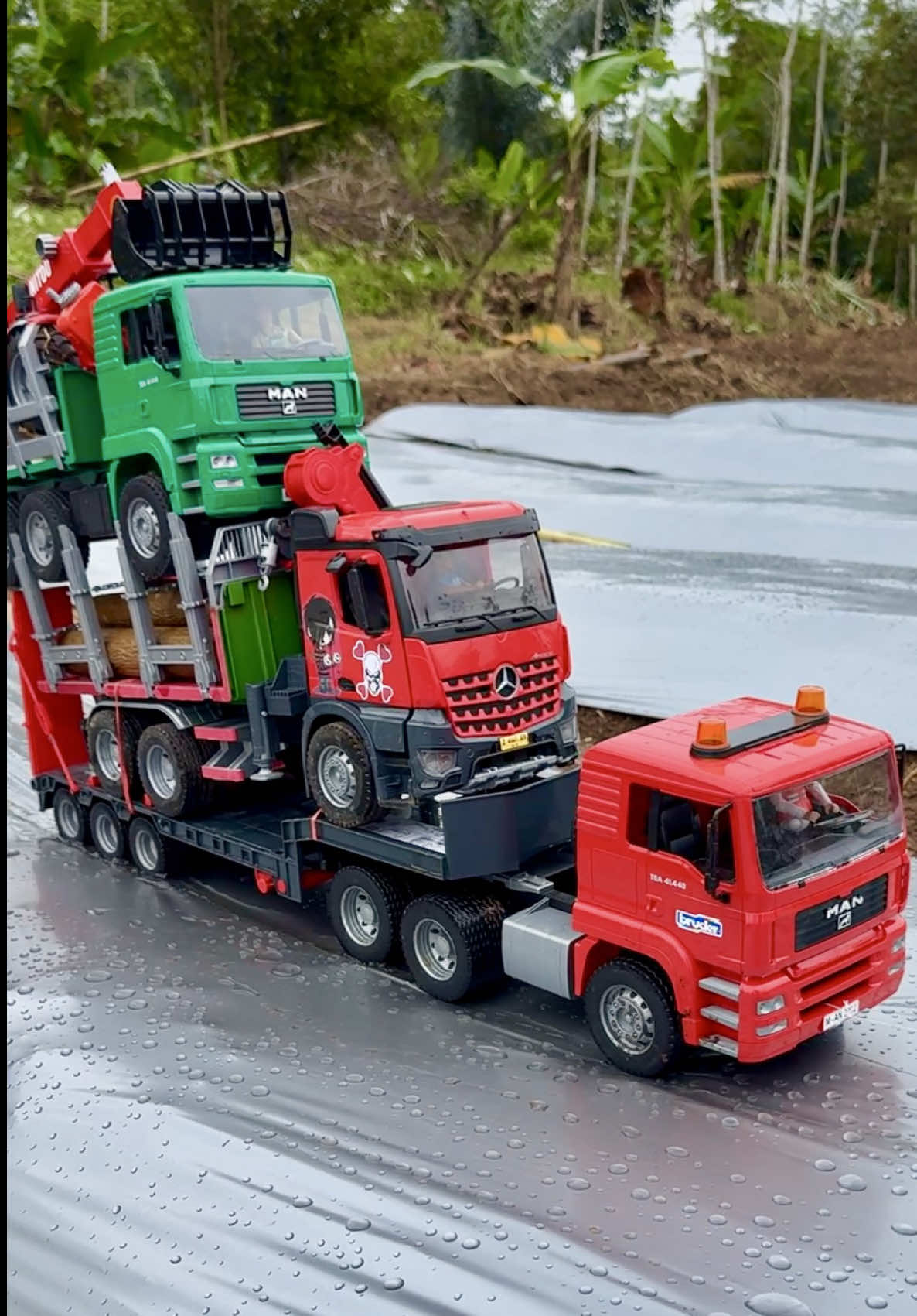 Mainan Truk Trailer Bruder 2774 #mobilmobilan 