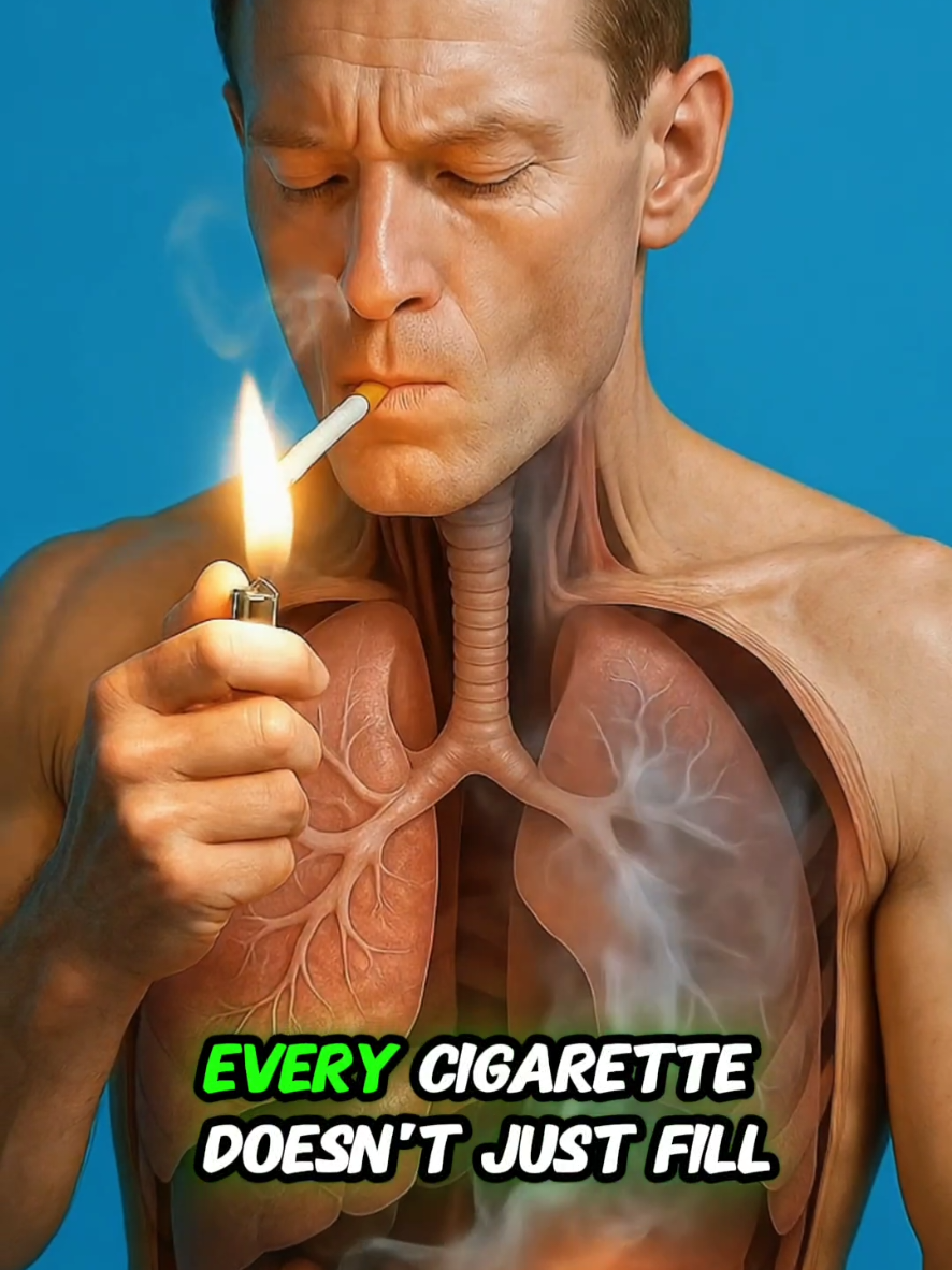 Science in action. How do cigarettes cause lung cancer inside of your body? #humanbody #anatomy #health #sciencetok #aiart 