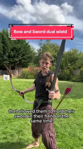Who says you can’t dual wield with a bow? #fantasy #History #archery #bow #sword 